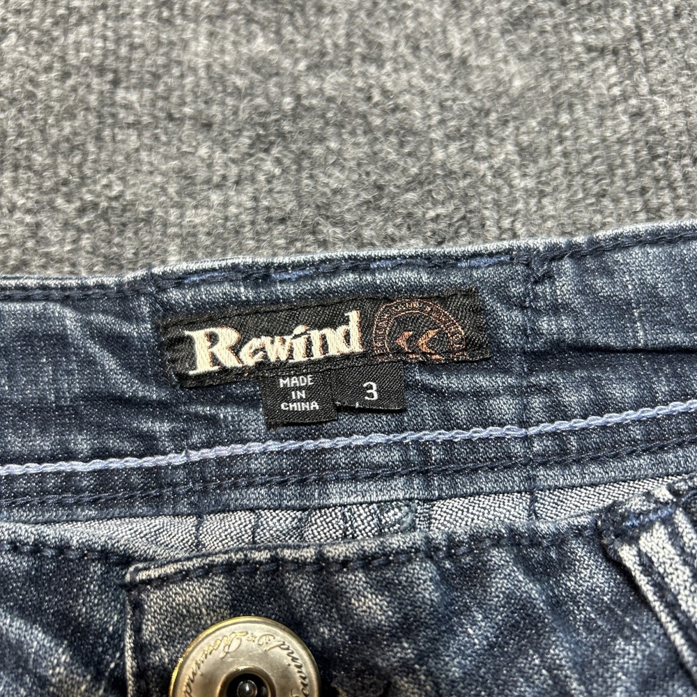 Vintage Y2K Low Rise Rewind Women's Blue Bootcut Jeans Stretch Denim Size 3 - Picture 3 of 11
